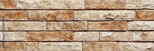Textured Tan Brick Facade. Architectural Close-Up of a Charming Beige Wall