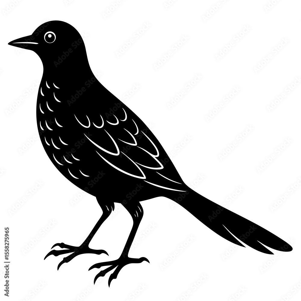 Fototapeta premium crow on a white background