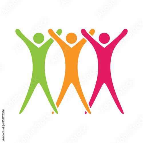 Colorful community group team People Logo Design