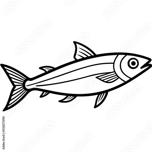 Sardine Sketch Vector Art