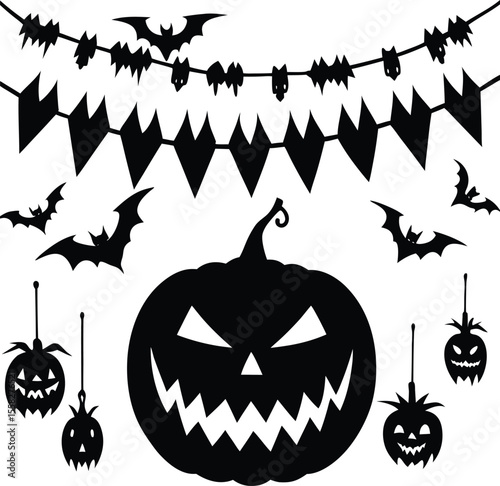 horror spooky ghost jack-o-lantern smile  