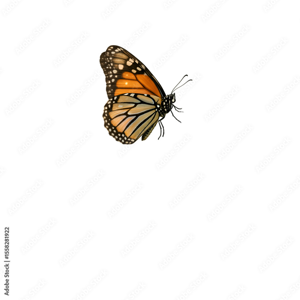 Obraz premium Monarch butterfly in flight