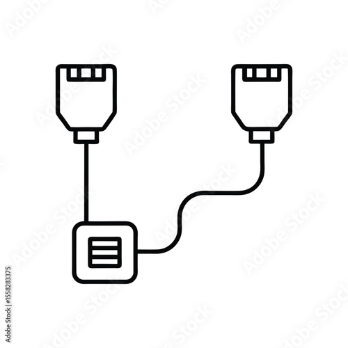 ethernet boards line art on white background