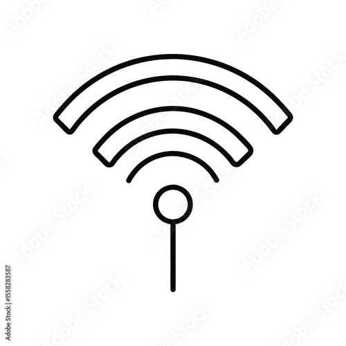 wifi modules line art on white background