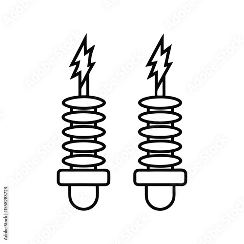 surge absorbers line art on white background