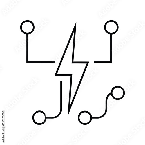 electrical cad line art on white background