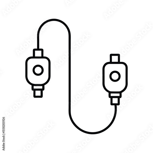 socket adapters line art on white background