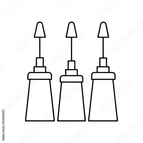volt regulators line art on white background