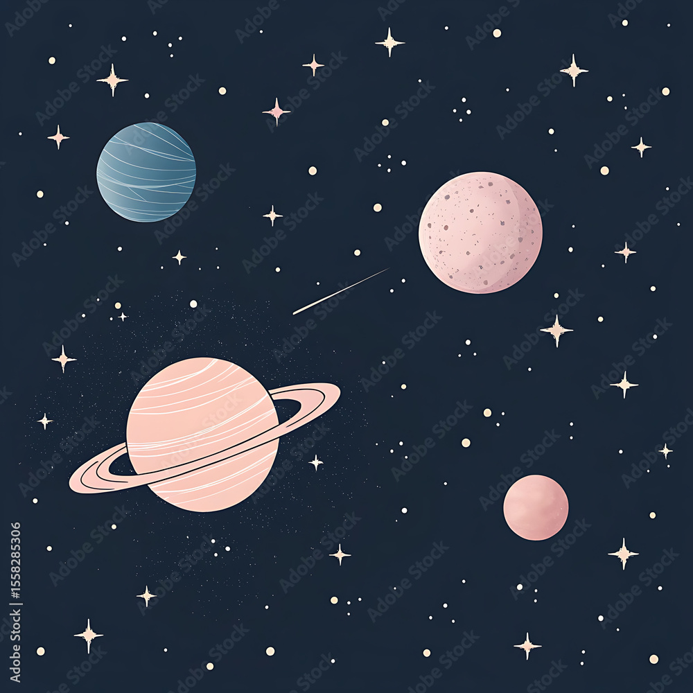 Fototapeta premium solar system in the space