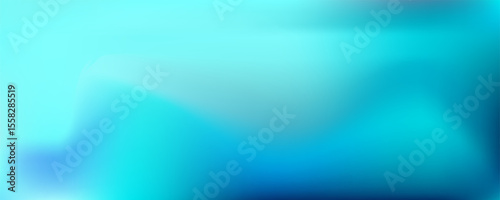 Gradient mesh aqua marine smooth background. Blue gradient mesh aquamarine teal abstract design. Emerald color bg. Vector illustration