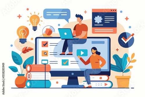 Effective website content creation strategies illustrated with digital tools and collaboration at a cozy workspace