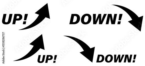 上向き・アップ・UP!の矢印アイコン