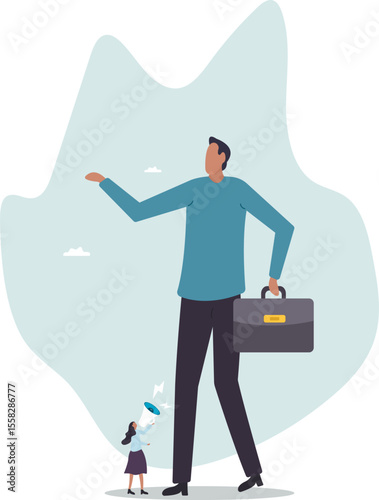 Woman right, feminism speak out for gender gap, inequality in work or female leadership to negotiate and succeed in life .character for design.