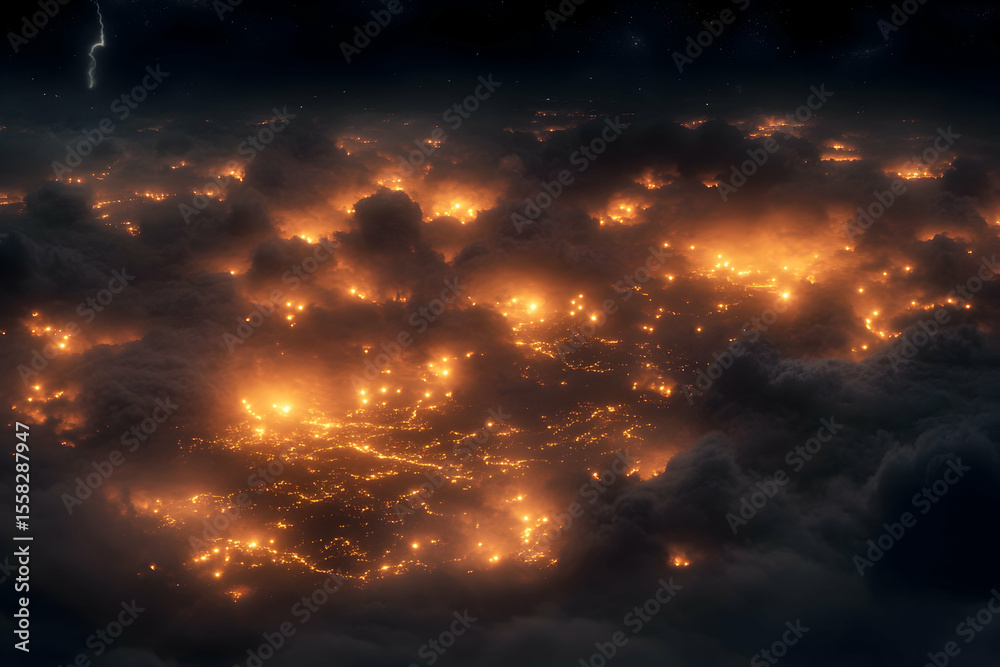 Naklejka premium explosion of fire