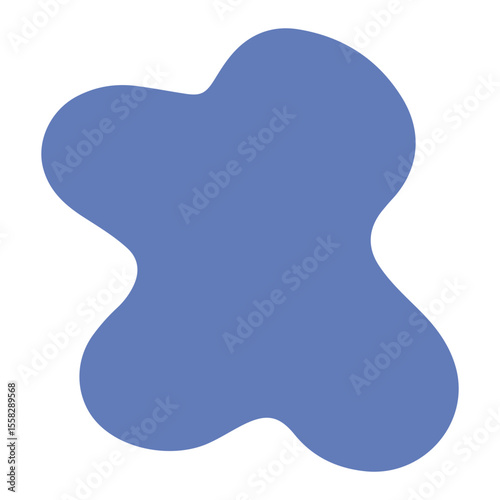 An abstract, irregularly shaped blob with a smooth, fluid form. This versatile design element is ideal for backgrounds, text boxes, overlays, or adding a modern, soft touch to digital graphics.
