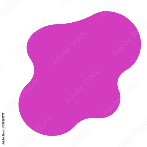 An abstract, irregularly shaped blob with a smooth, fluid form. This versatile design element is ideal for backgrounds, text boxes, overlays, or adding a modern, soft touch to digital graphics.