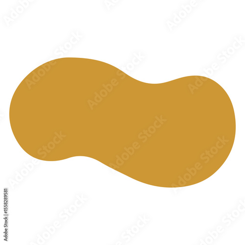 An abstract, irregularly shaped blob with a smooth, fluid form. This versatile design element is ideal for backgrounds, text boxes, overlays, or adding a modern, soft touch to digital graphics.
