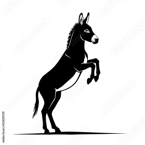 Silhouette of a horse galloping with flames trailing its mane