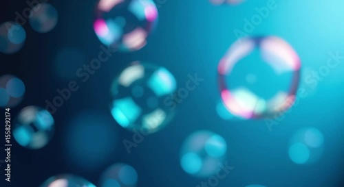 bubbles floating air blue background creating beautiful mesmerizing scene resolution image mak