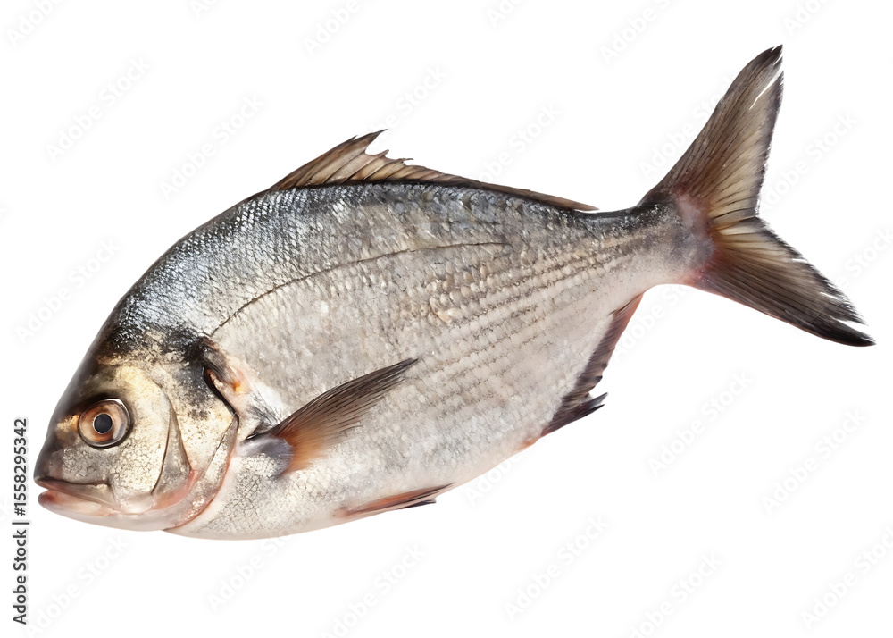 Obraz premium silver fish with red fins