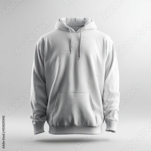 Blank hoodie mockup for branding apparel, perfect for showcasing clothing designs and styles.