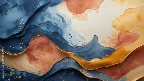 Soft watercolor batik dreamscape with flowing lines, vivid hues, and abstract cultural elegance.