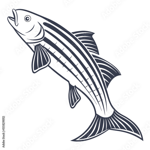 Underwater cartoon fish vector illustration for aquarium and ocean wildlife