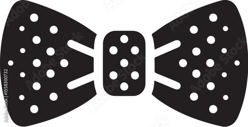black bowtie flat vector design.
