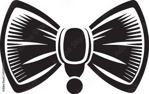 black bowtie flat vector design.