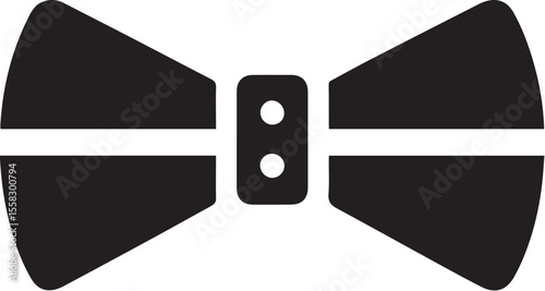 black bowtie flat vector design.