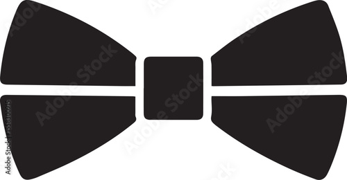 black bowtie flat vector design.