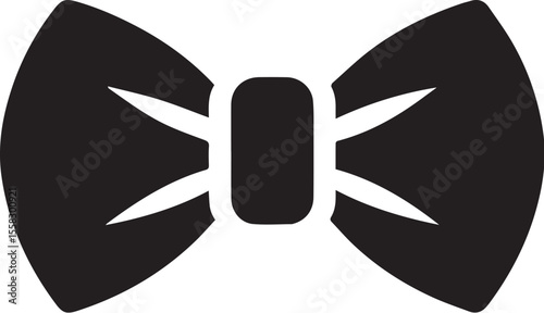 black bowtie flat vector design.