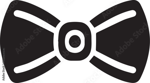 black bowtie flat vector design.