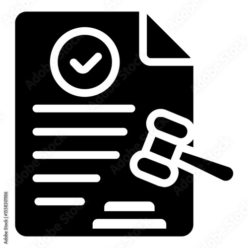Legal Icon in Solid Style