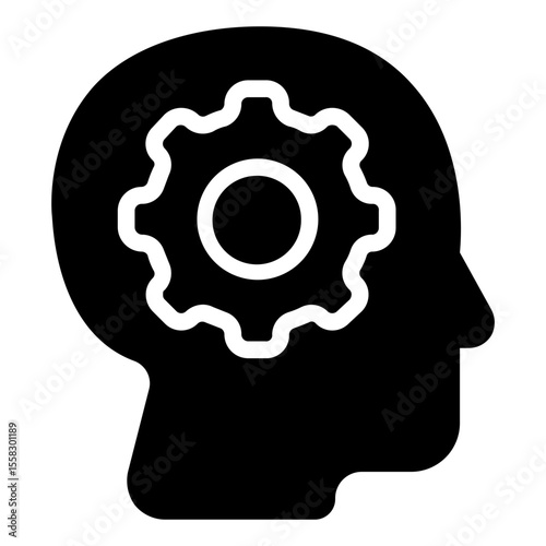 Mind Icon in Solid Style