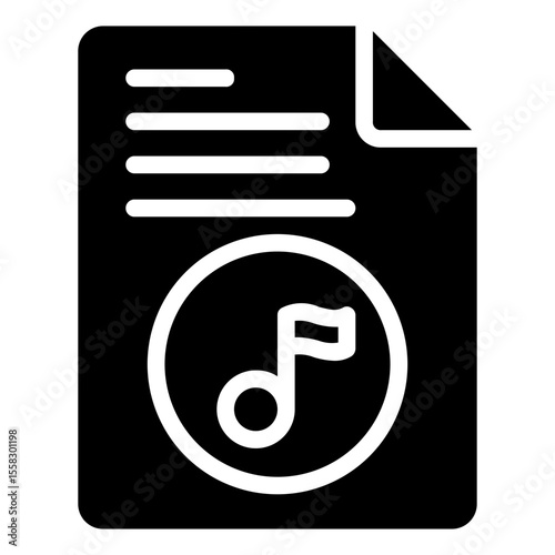 Music Icon in Solid Style