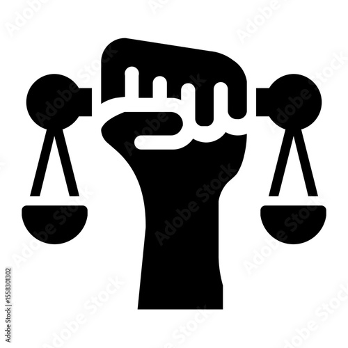 Rights Icon in Solid Style