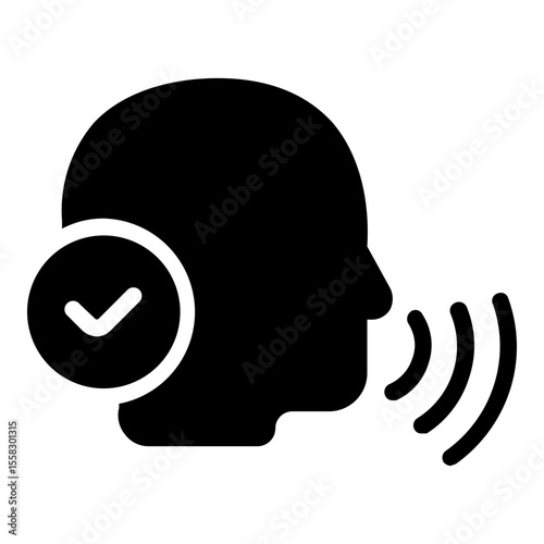 Voice Icon in Solid Style