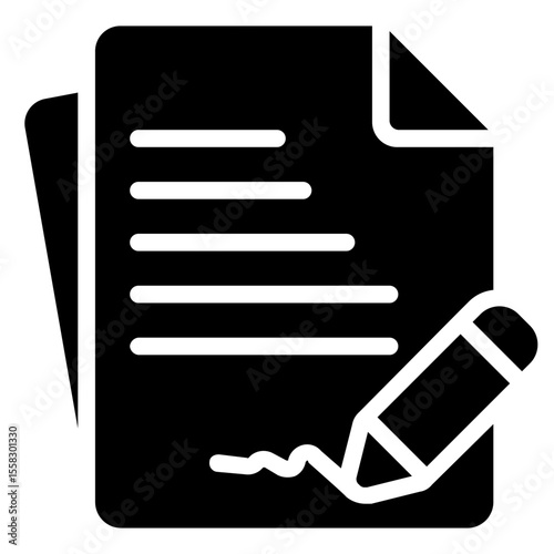 Agreement Icon in Solid Style