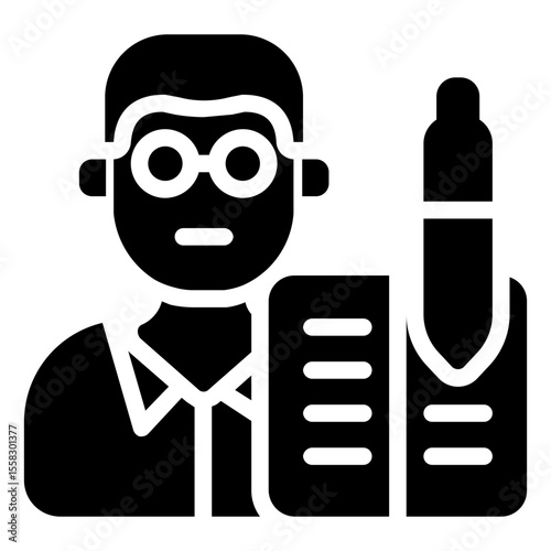 Author Icon in Solid Style