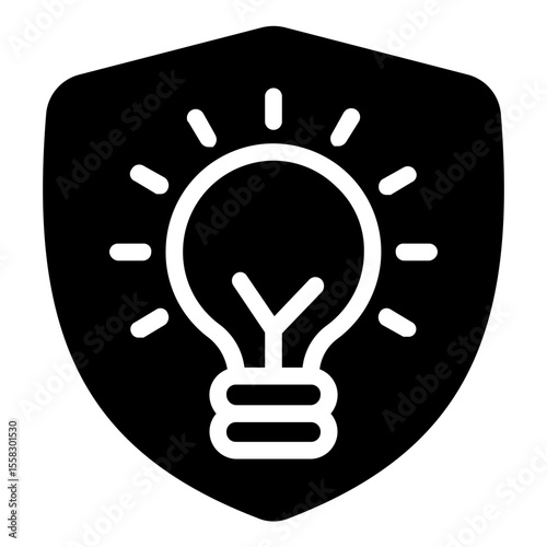 Intellectual Property Icon in Solid Style