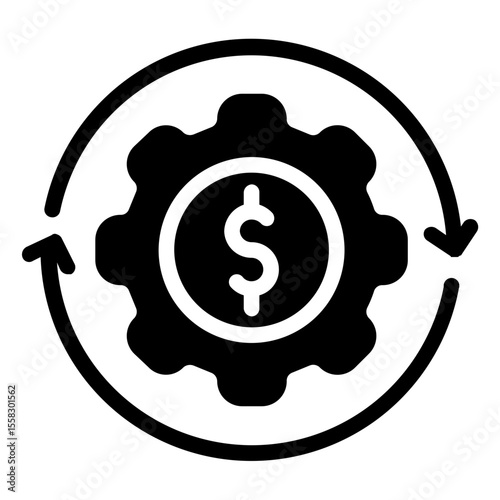 Investment Icon in Solid Style