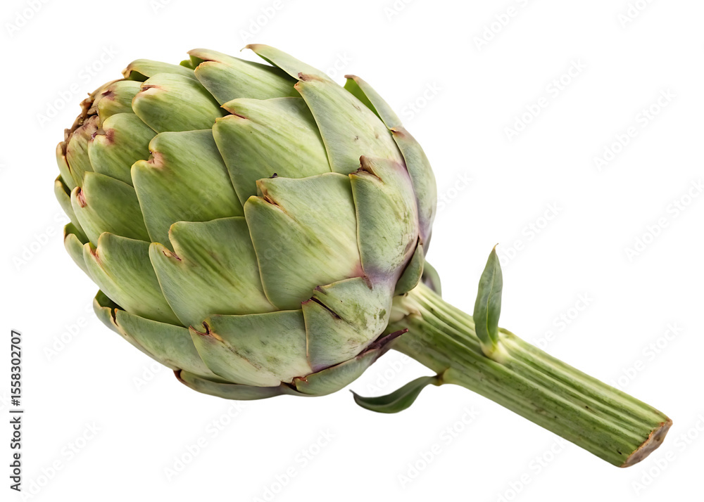 Obraz premium Green artichoke full stem