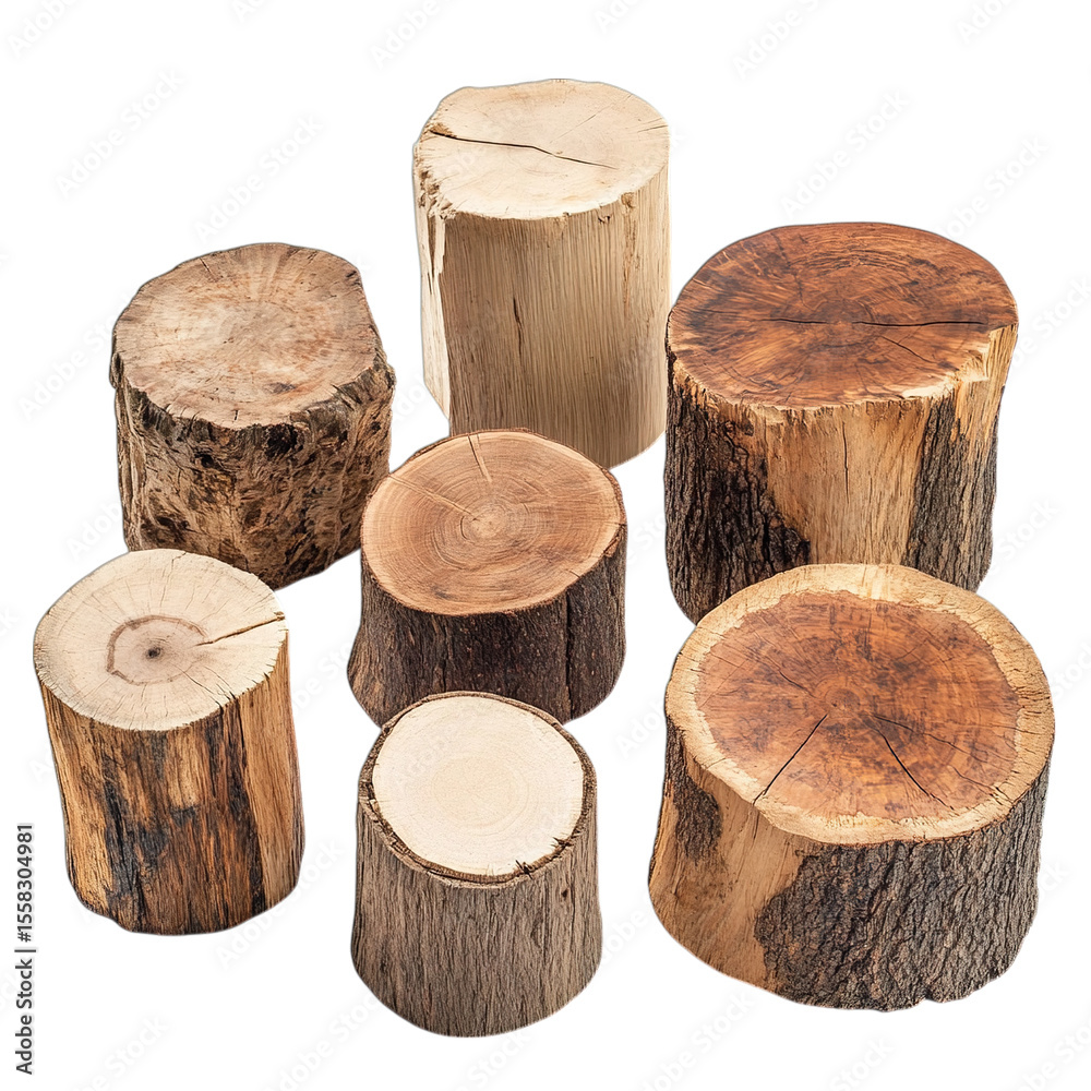 Cut Tree Stump with Natural Rings and Rough Wood Texture
Cut Tree Stump with Natural Rings and Rough Wood Texture