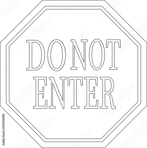 Stop line art icon.No Entry or No Sign and Warning Icon.hand stop sign and symbol. Do not enter red sign.Alert information, accident notification vector illustration.sign icon vector illustration.