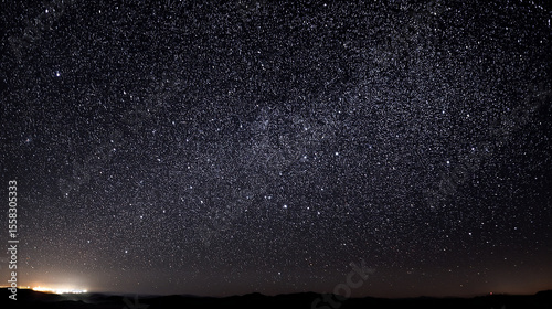 Wide Shot: Dense Star Field in Velvety Black Void Background
