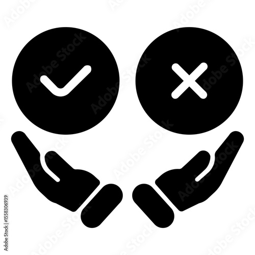 Decision Making Icon in Solid Style