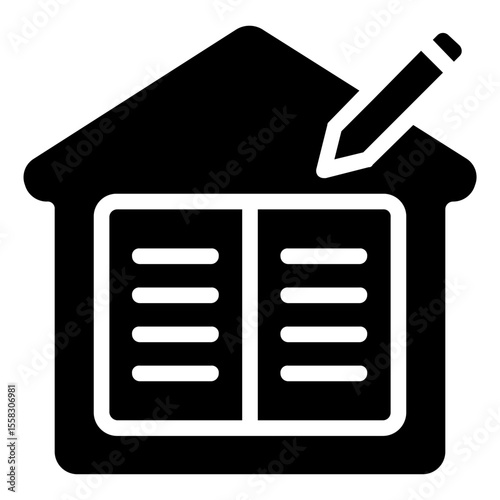 Homework Icon in Solid Style