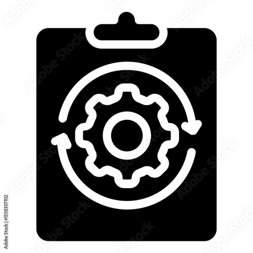 Strategy Icon in Solid Style