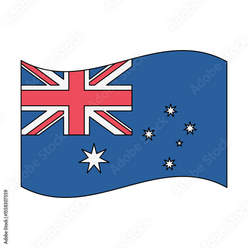 australian flag vector icon element illustration